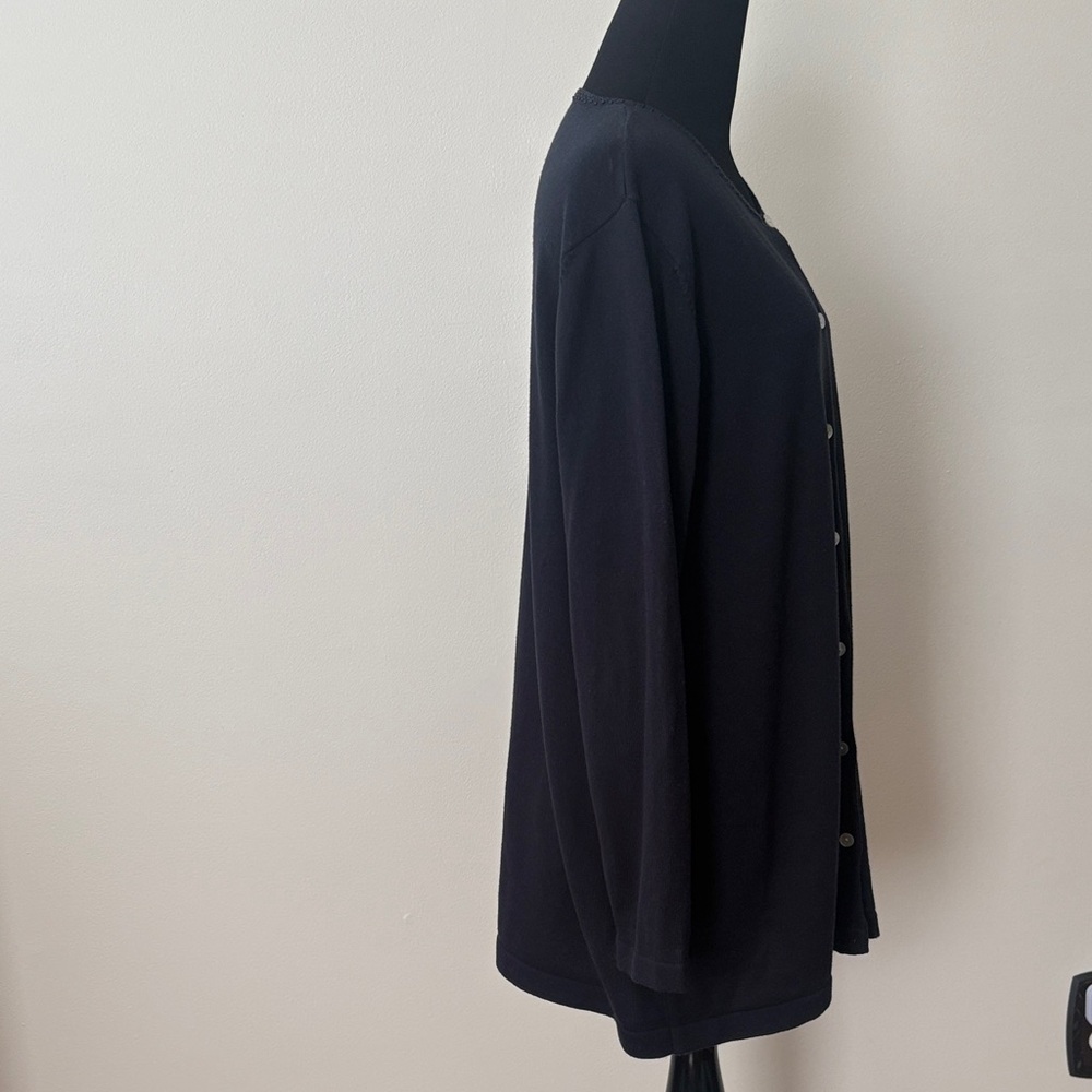 Black Maternity Button-Up Cardigan - Picture 4 of 8